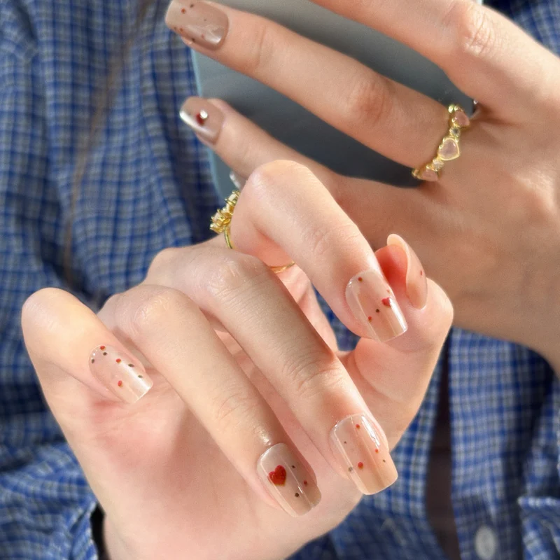 Elegante Glänzende Gel-Nagelverlängerungen