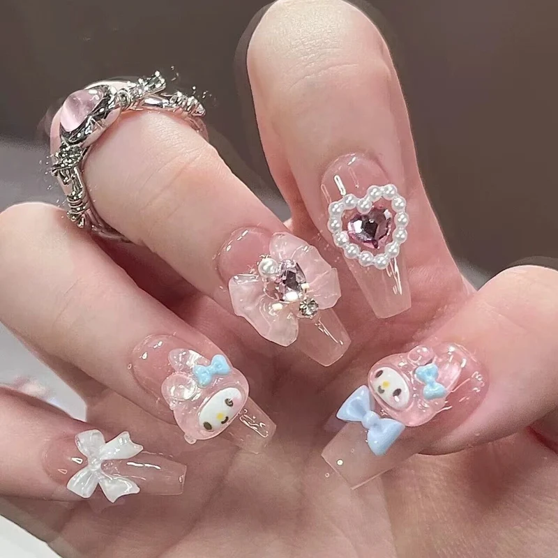Elegante Glänzende Gel-Nagelverlängerungen