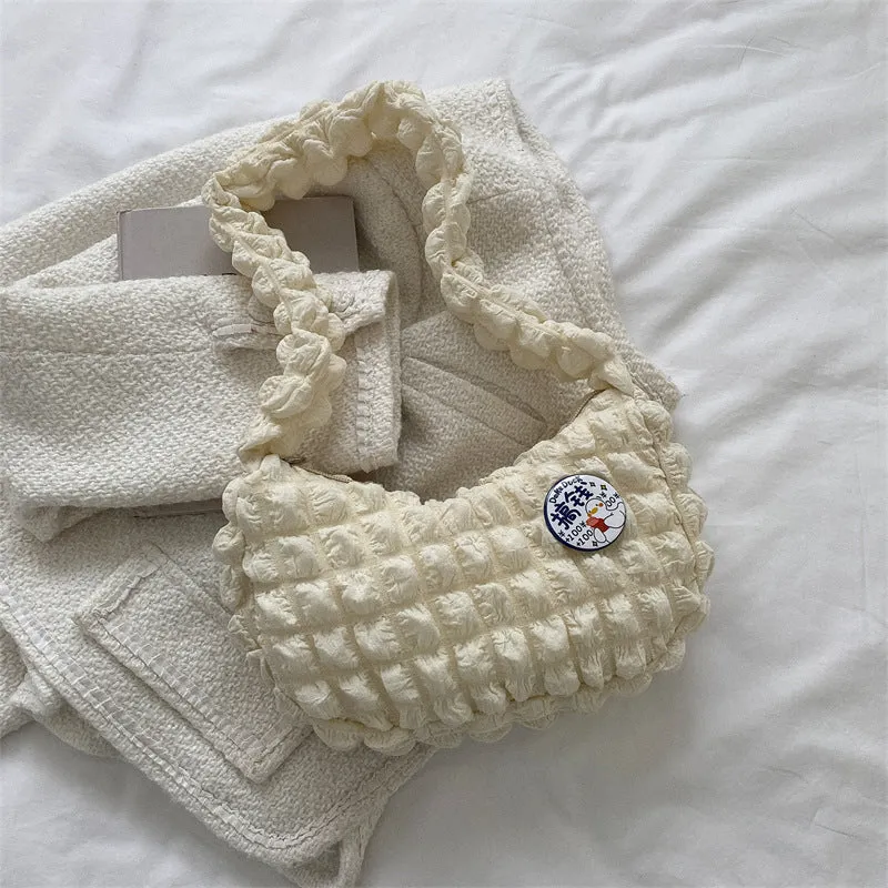 Texturierte Gestrickte Schulterhandtasche