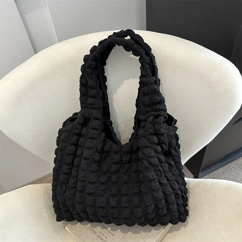 Texturierte Strick-Hobo-Tasche