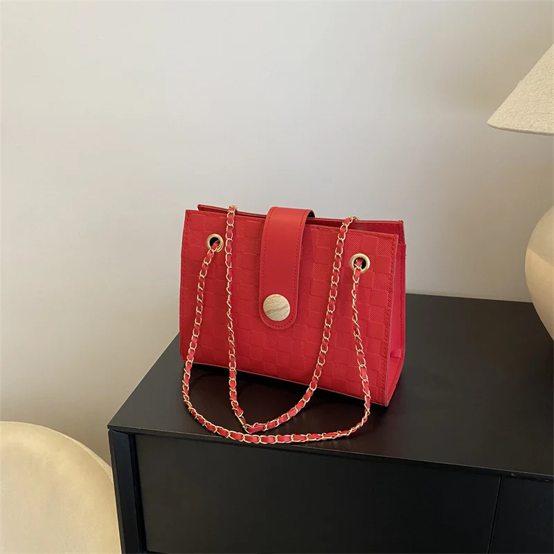 Texturierte Kunstleder-Handtasche