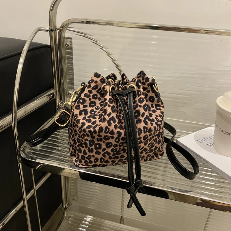 Stylische Leopardenmuster Eimer Tasche
