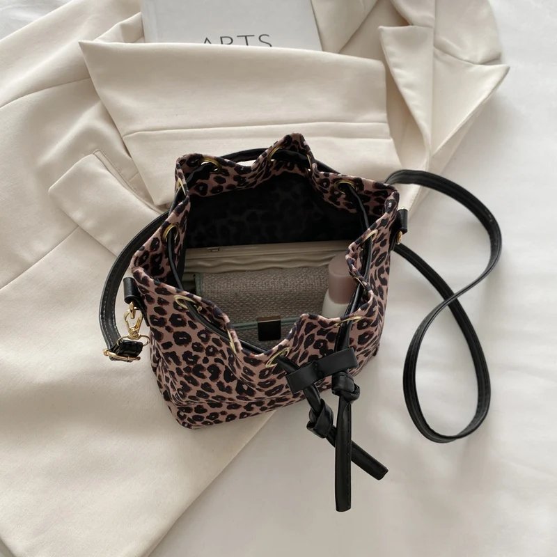 Stylische Leopardenmuster Eimer Tasche