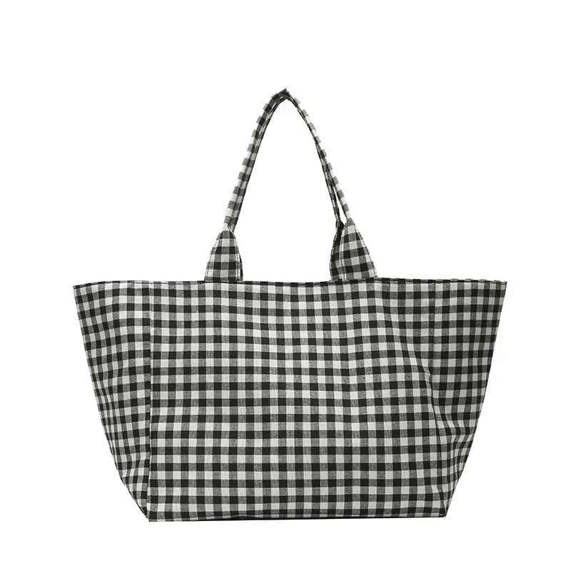 Stylische Gingham-Muster Tragetasche