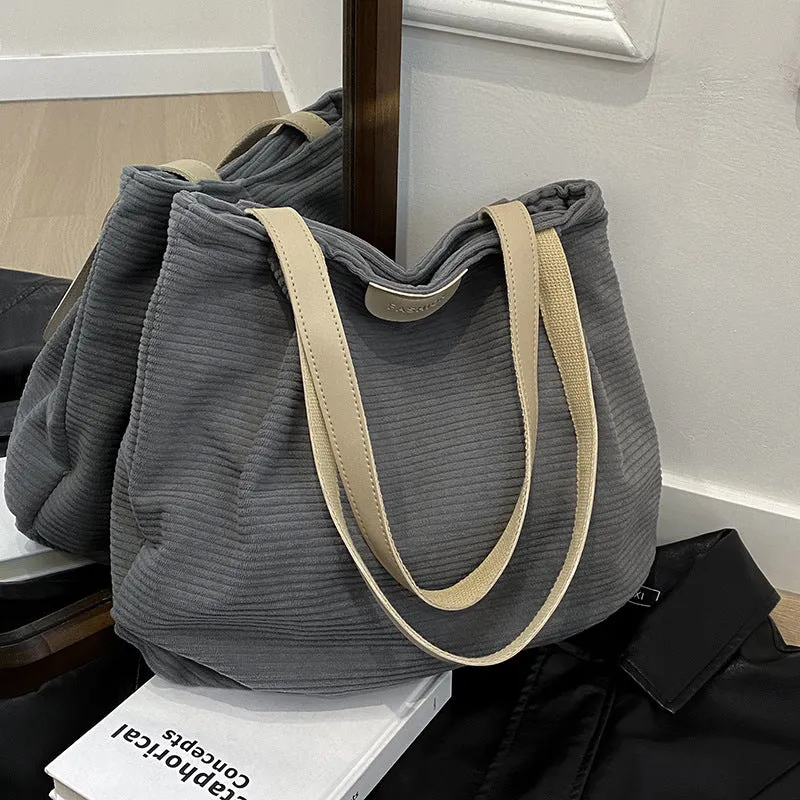 Strukturierter Stoff Tages-Hobo-Handtasche