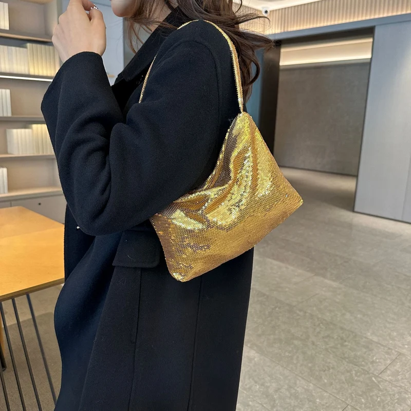 Schimmernde Pailletten Abend-Handtasche