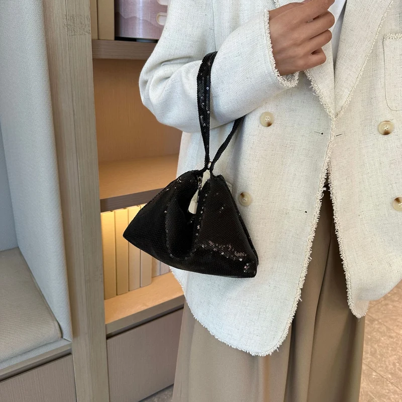 Schimmernde Pailletten Abend-Handtasche