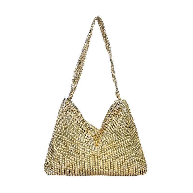 Pailletten Strass Schultertasche