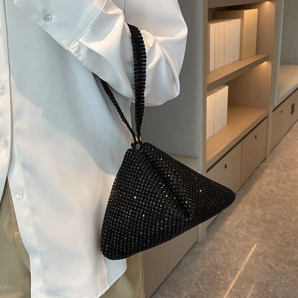 Pailletten Strass Schultertasche