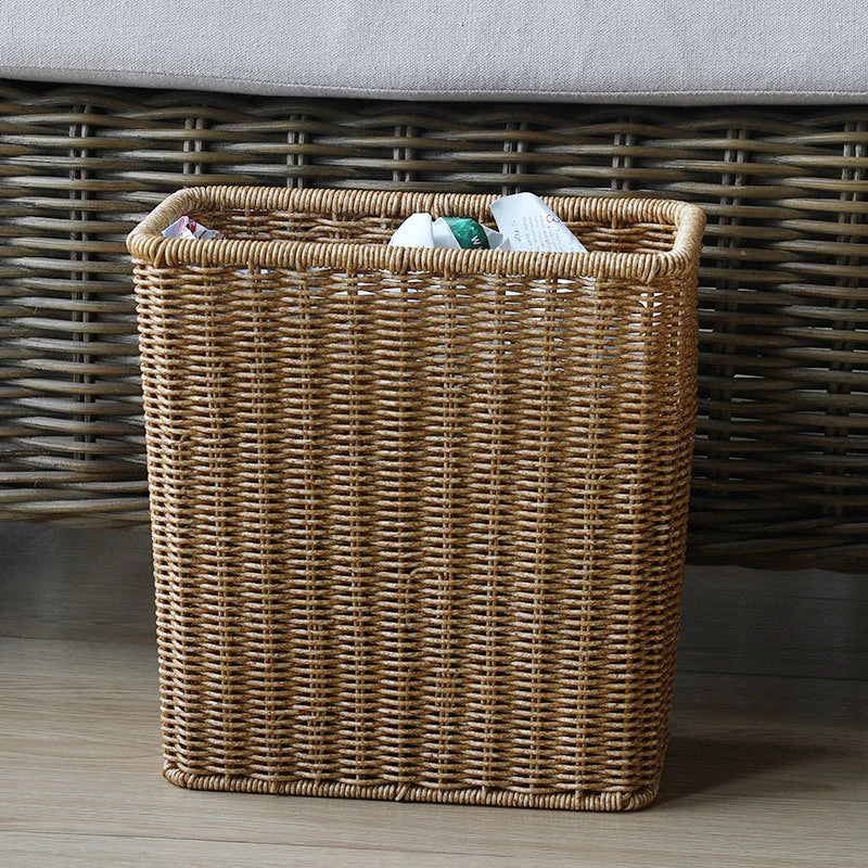 Handgefertigter Weiden-Mülleimer Skanto