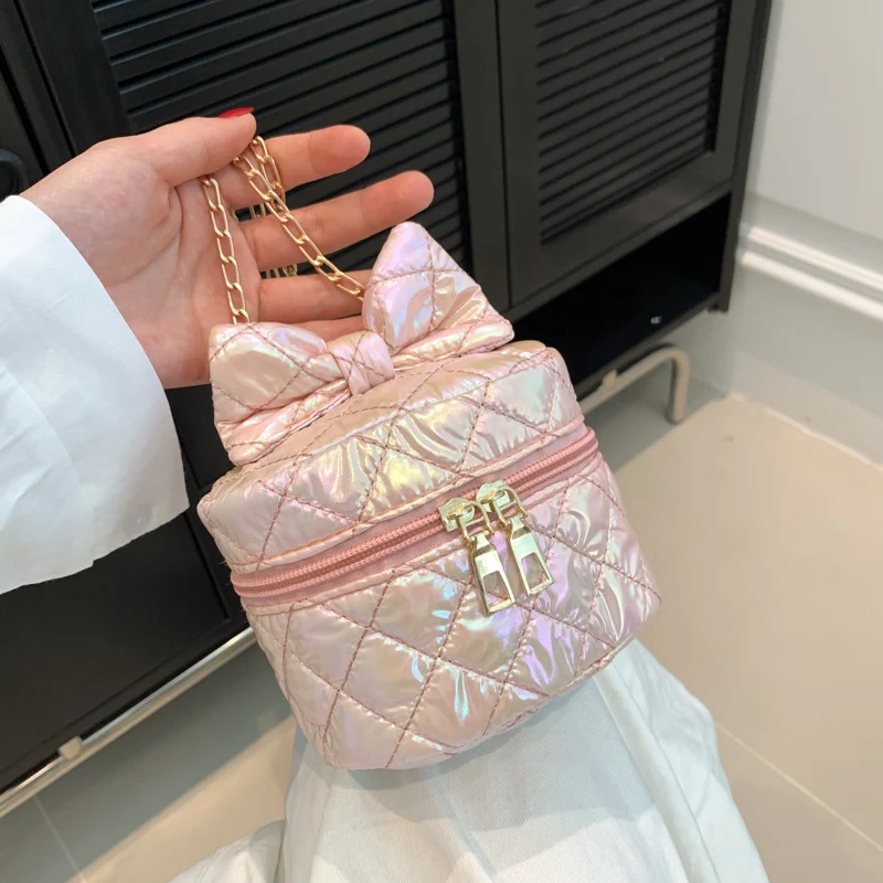 Gepolsterte Mini-Handtasche mit Schleifendetail
