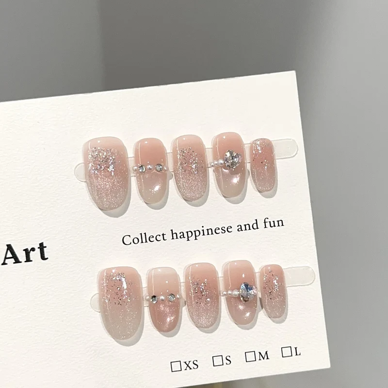 Premium Glitter Ombre Press-On Nail Art Set