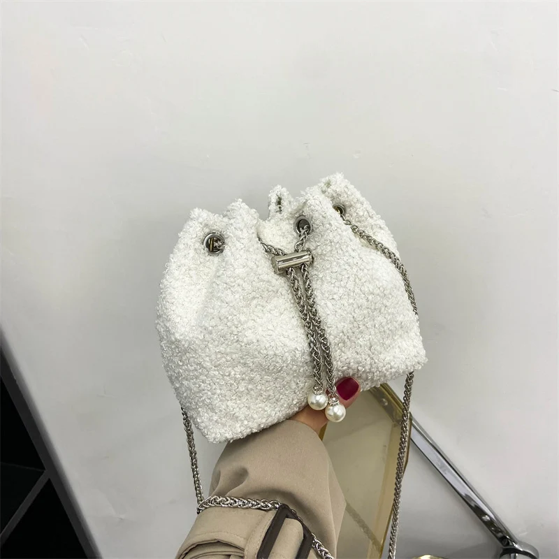 Plüsch Zugband Eimer Tasche