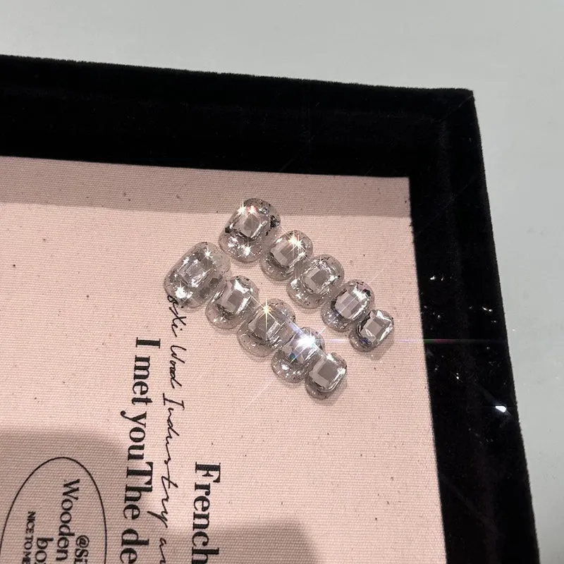 Premium Kristall-akzentuierte Press-On Nagelkunst Set