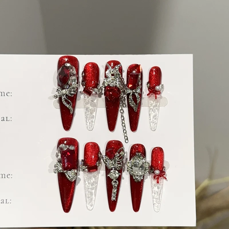 Luxuriöses Glitzerndes Press-On Nail Set