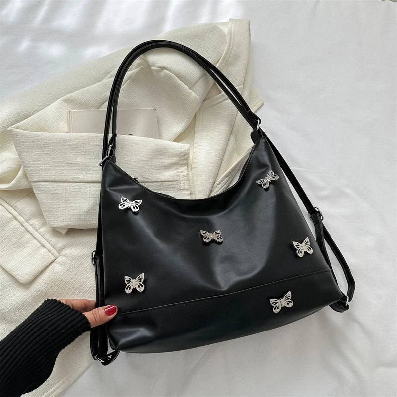 Elegante Schmetterling Verzierte Schultertasche