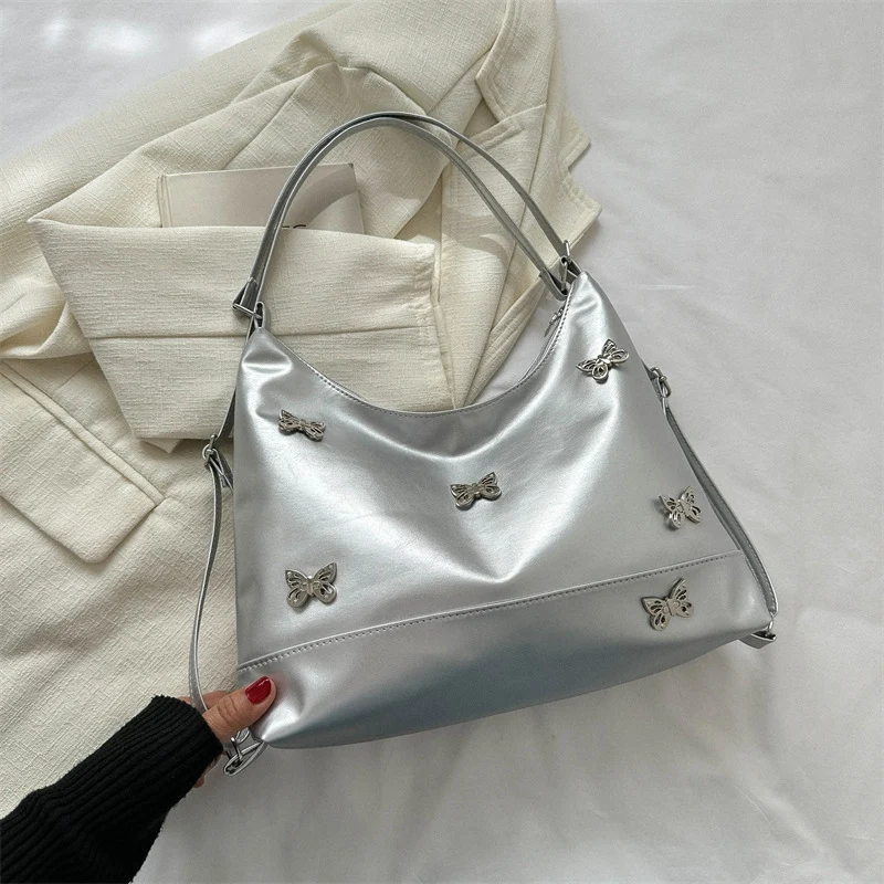 Elegante Schmetterling Verzierte Schultertasche