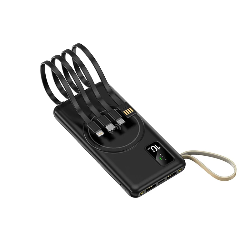 Portable Qi-Lade-Powerbank mit multifunktionalen USB-Anschlüssen Skanto