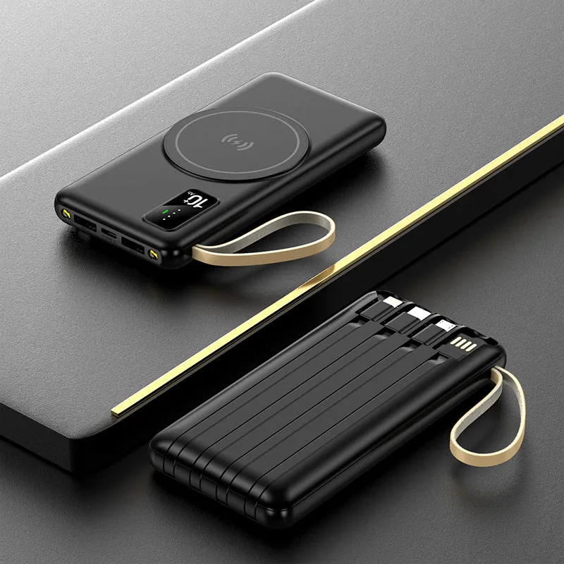 Portable Qi-Lade-Powerbank mit multifunktionalen USB-Anschlüssen Skanto