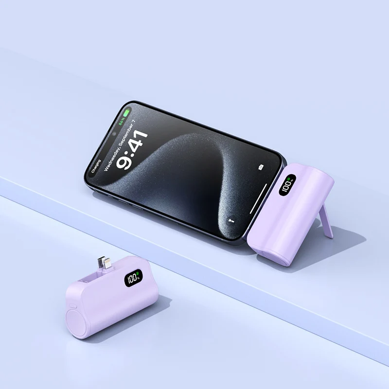 Kompakte Dual-Charge Powerbank mit Digitalanzeige Skanto