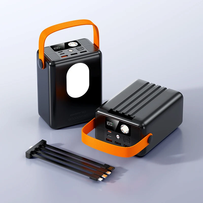 Portable Powerbank mit integriertem LED-Licht und multifunktionalem Design Skanto