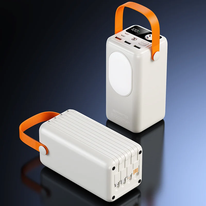 Portable Powerbank mit integriertem LED-Licht und multifunktionalem Design Skanto