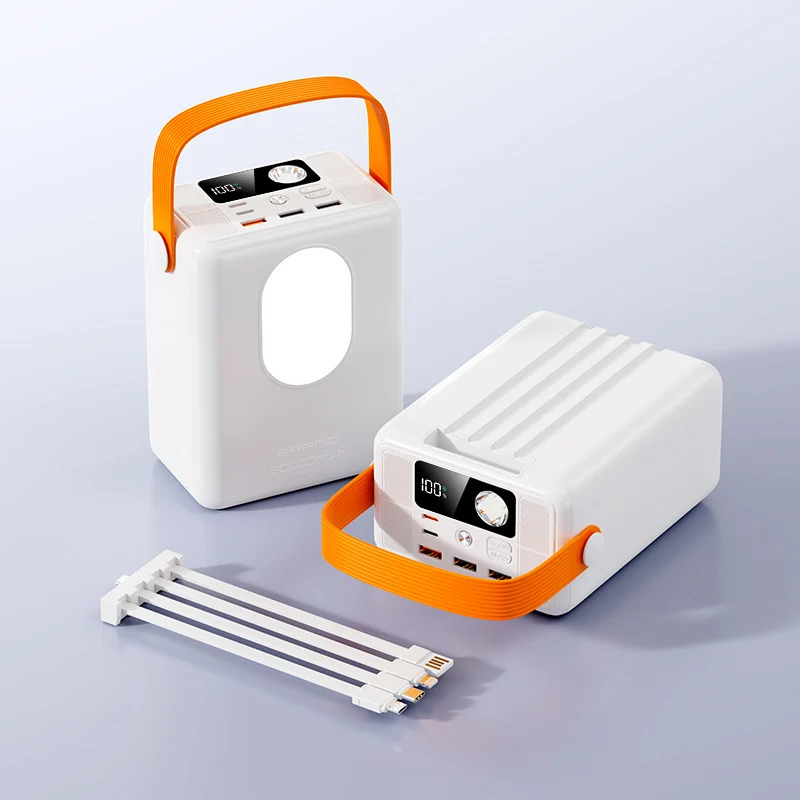 Portable Powerbank mit integriertem LED-Licht und multifunktionalem Design Skanto