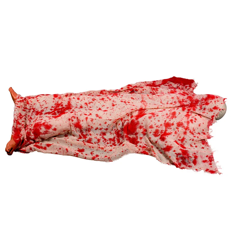 Spooky blutverschmierter Leichensack Dekoration Brehn