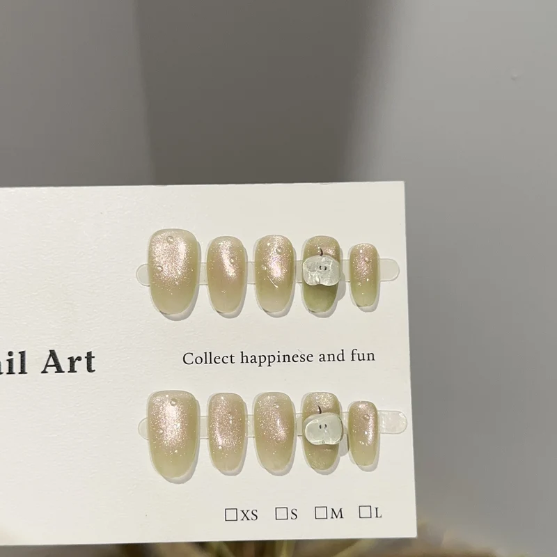 Elegantes Glitzer-Press-On-Nagelkunst-Set