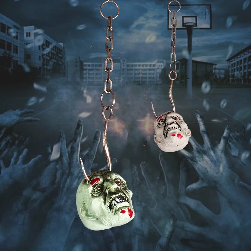 Realistische Hängende Zombie Kopf Dekoration Brehn