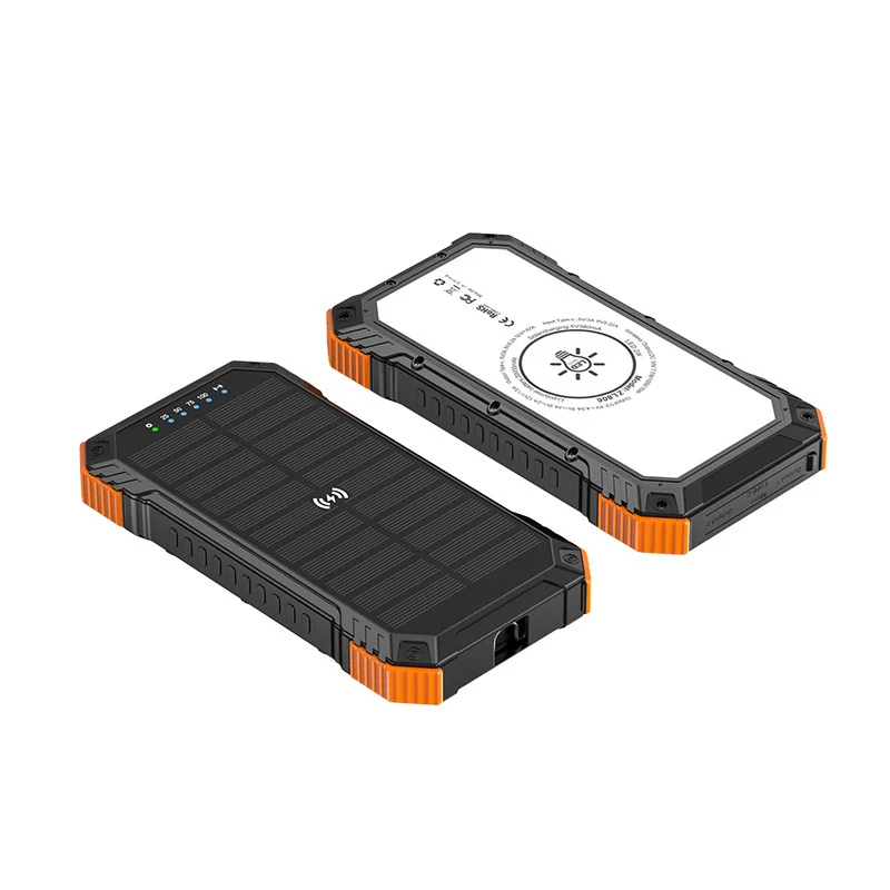 Robuste Solar-Powerbank mit kabelloser Ladetechnologie Skanto