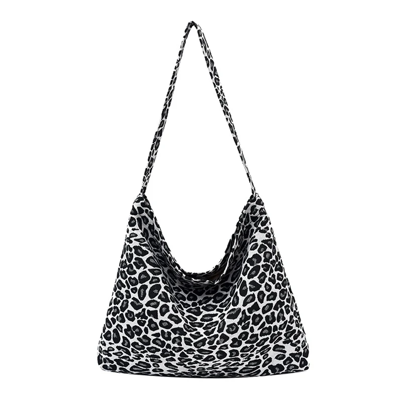 Leopard Print Schlappe Schultertasche