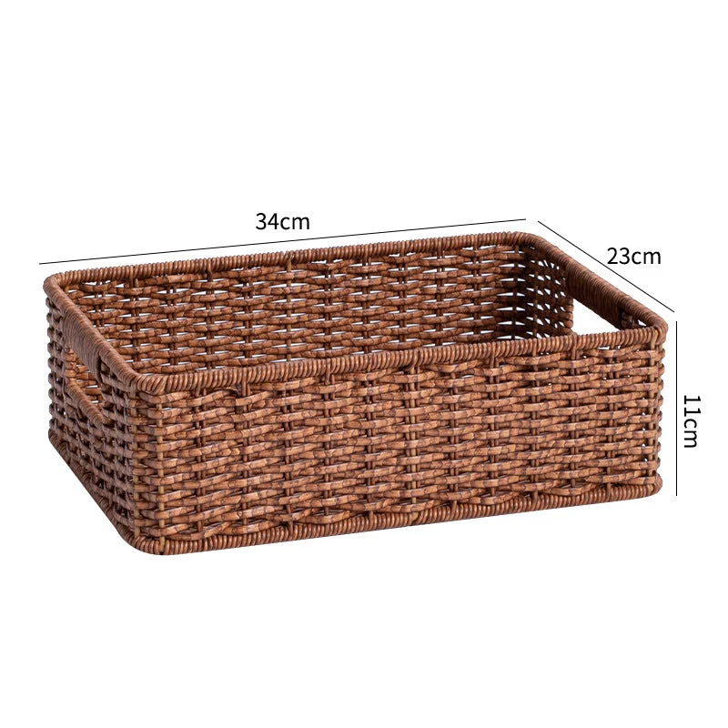 Rechteckiger handgeflochtener Aufbewahrungs-Organizer Skanto