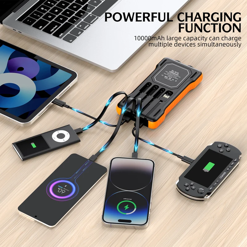 Solar Powerbank mit integriertem LED-Licht Skanto