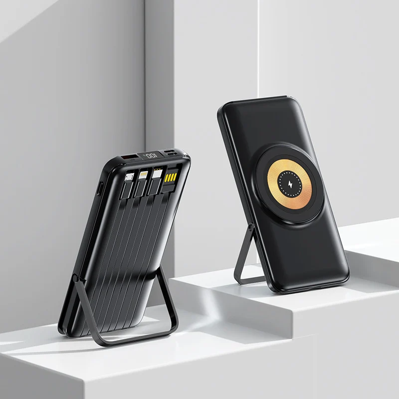 Multifunktionale Powerbank mit kabelloser Ladefunktion Skanto