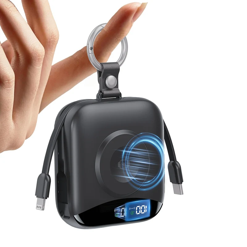 Tragbare kabellose Powerbank mit integriertem LED-Display Skanto