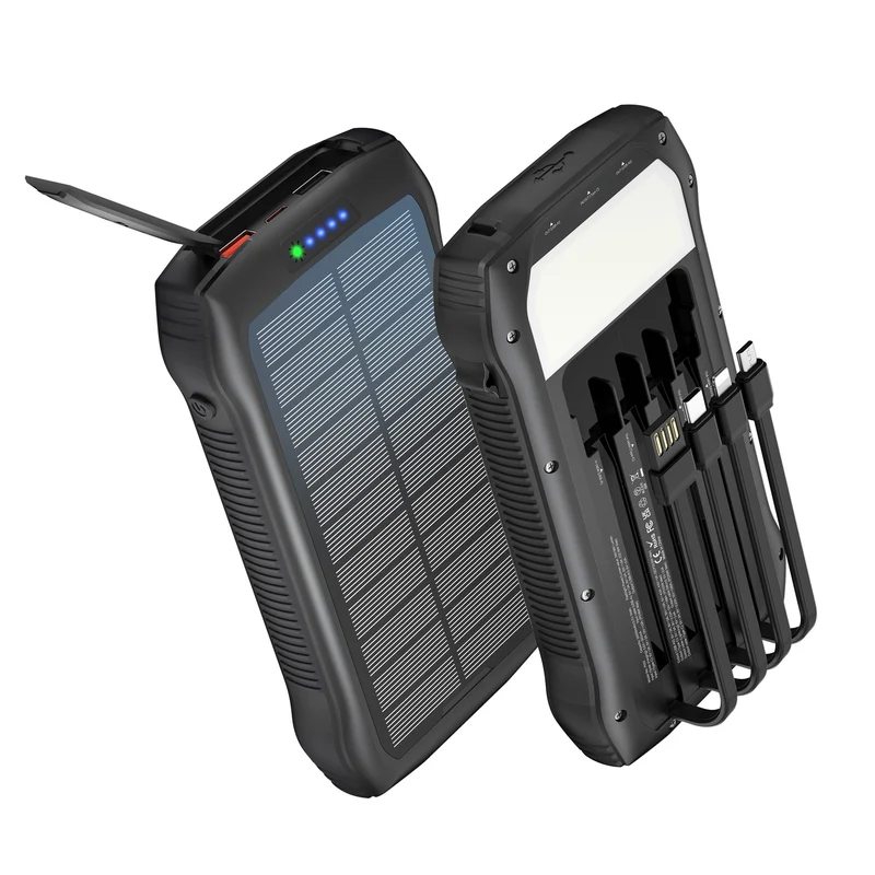 Solar-Powerbank mit Multifunktionalität und Schnellladung Skanto