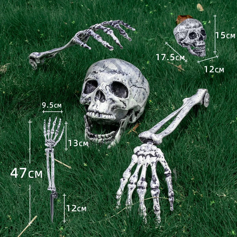 Halloween-Themen Gruselige Skelett-Hand Requisiten Brehn