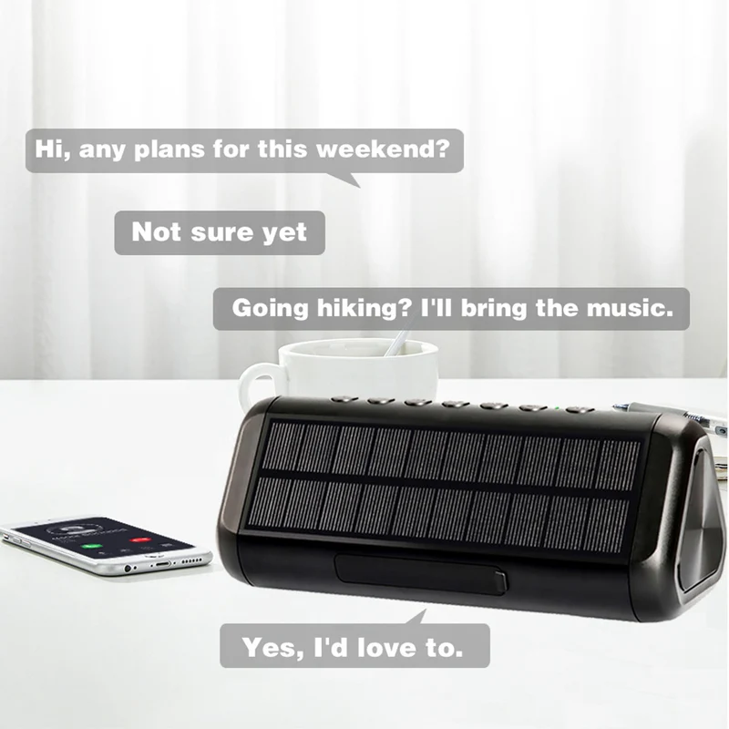 Tragbarer Bluetooth-Lautsprecher mit Solarladefunktion Skanto