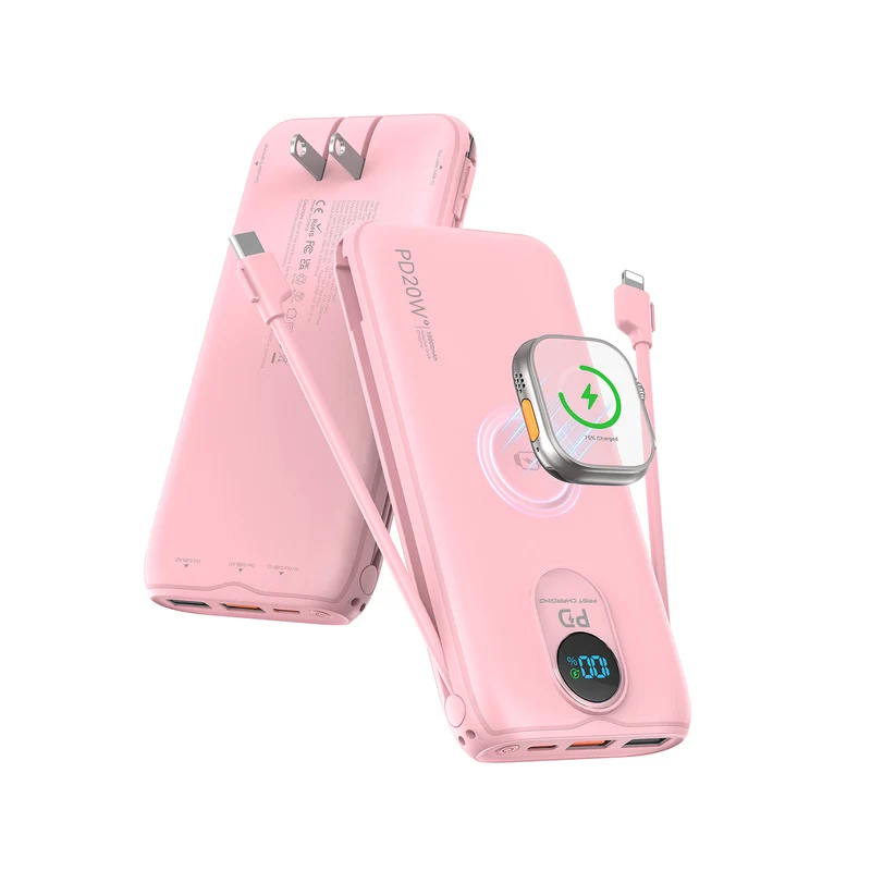 Powerbank mit kabellosem Laden und leistungsstarker Schnellladefunktion Skanto