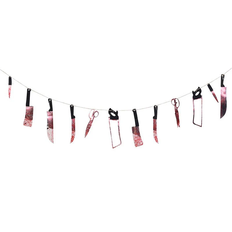 Halloween-Themen Blutige Messer Girlande Brehn