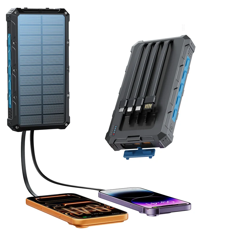 Multifunktionale Solar-Powerbank mit Schnellladefunktion Skanto