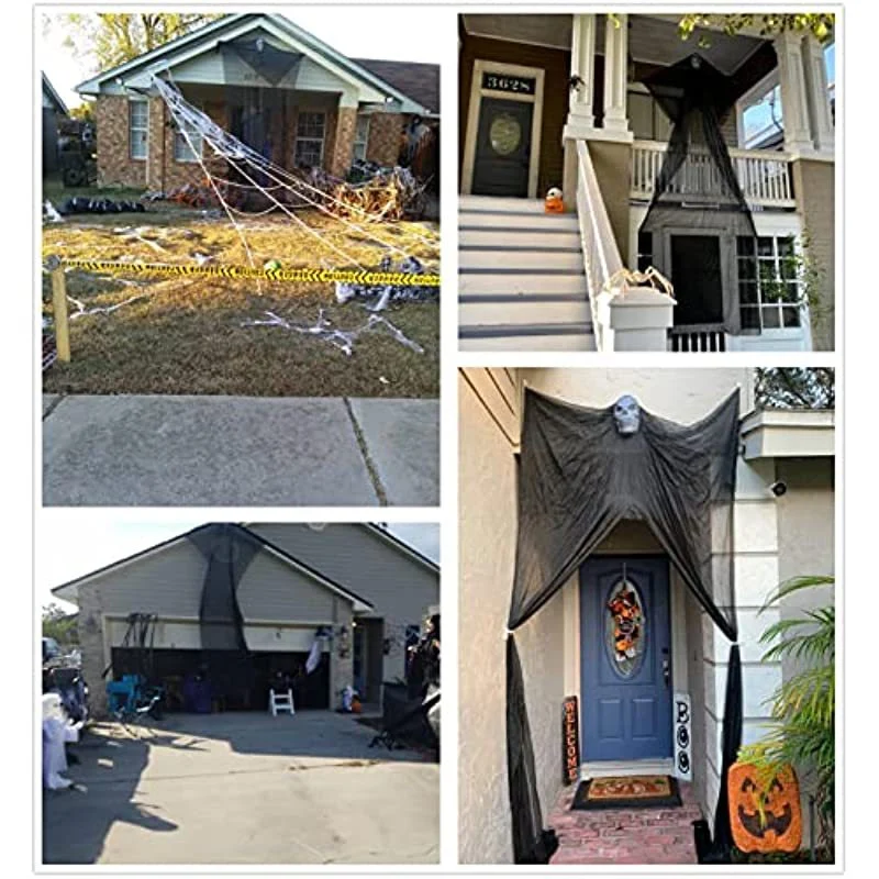 Halloween Dekorative Transparente Stoffgardine Brehn