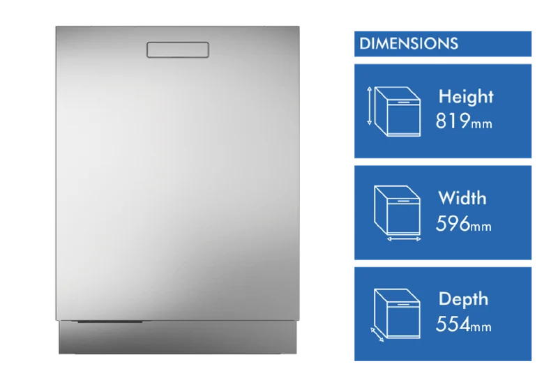 ASKO Logic Built In Dishwasher 82cm Stainless Steel