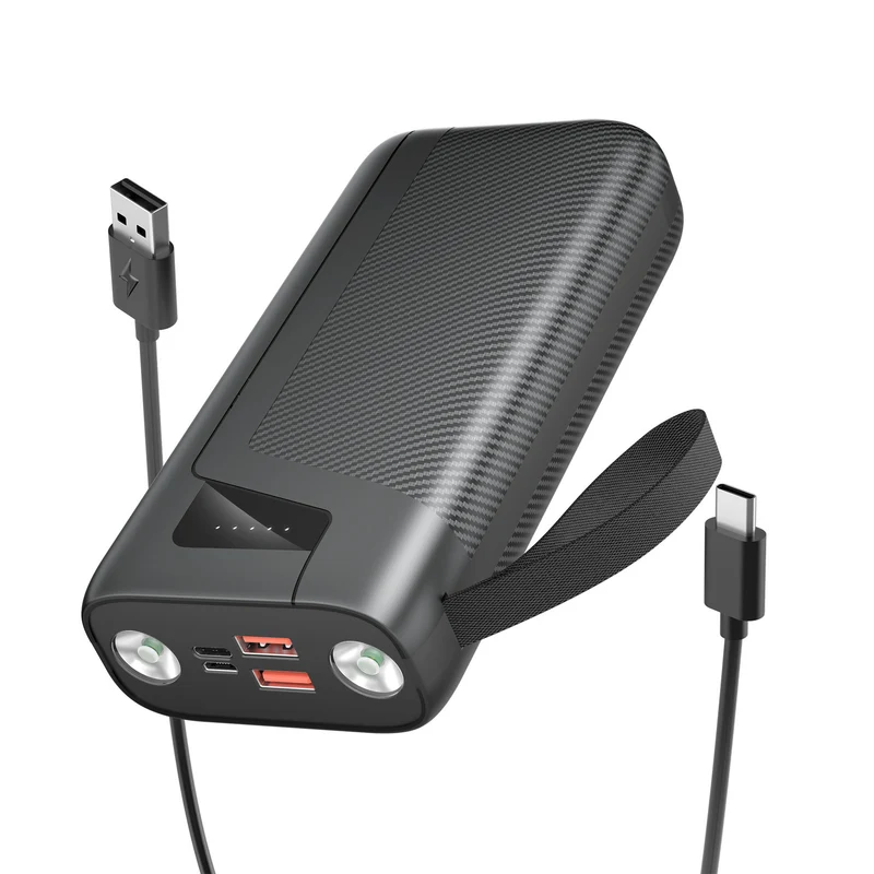 Leistungsstarke Powerbank mit integrierter LED-Beleuchtung und Schnellladefunktion Skanto