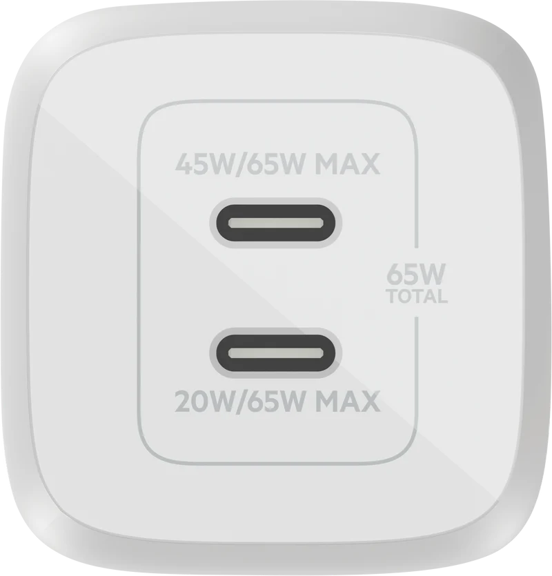 Belkin Dual USB-C GaN Wall Charger with PPS 65W