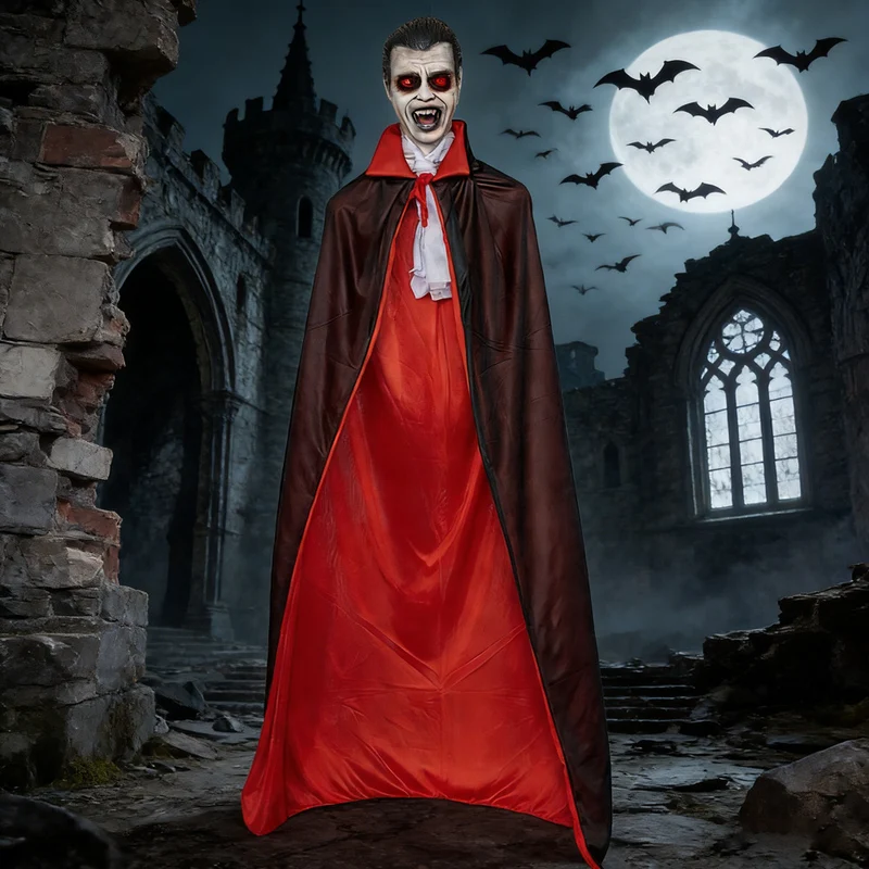 Gothic Vampire Cloak Kostüm Brehn