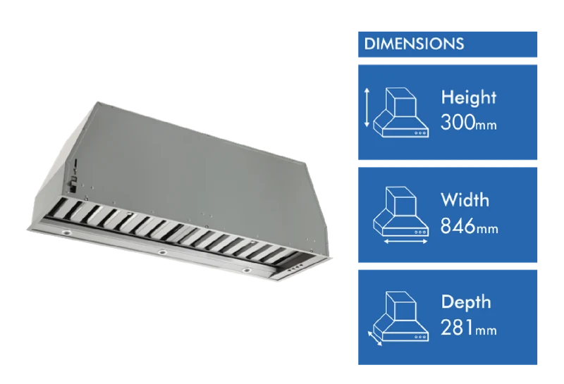 Emilia 800 Series 85cm Undermount Rangehood