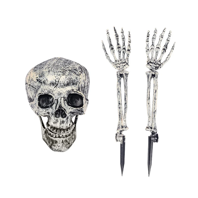 Dekorative Skelett-Hand und Schädel-Dekor Brehn