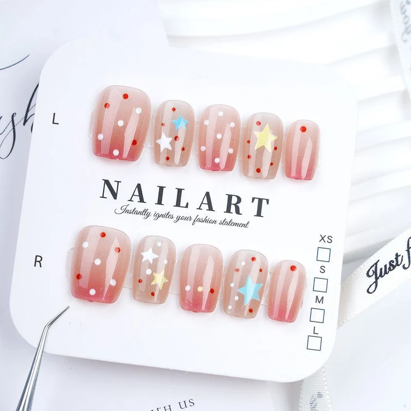 Dekorative Press-On Nagelset